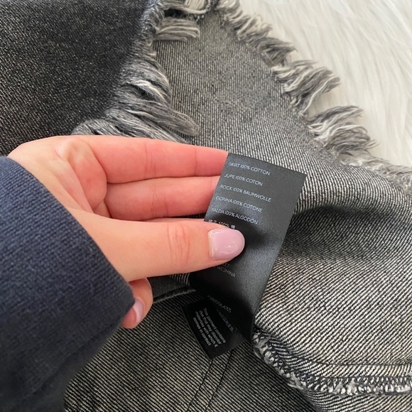 Free People Grey Jean Skirt - Picture 3 of 4